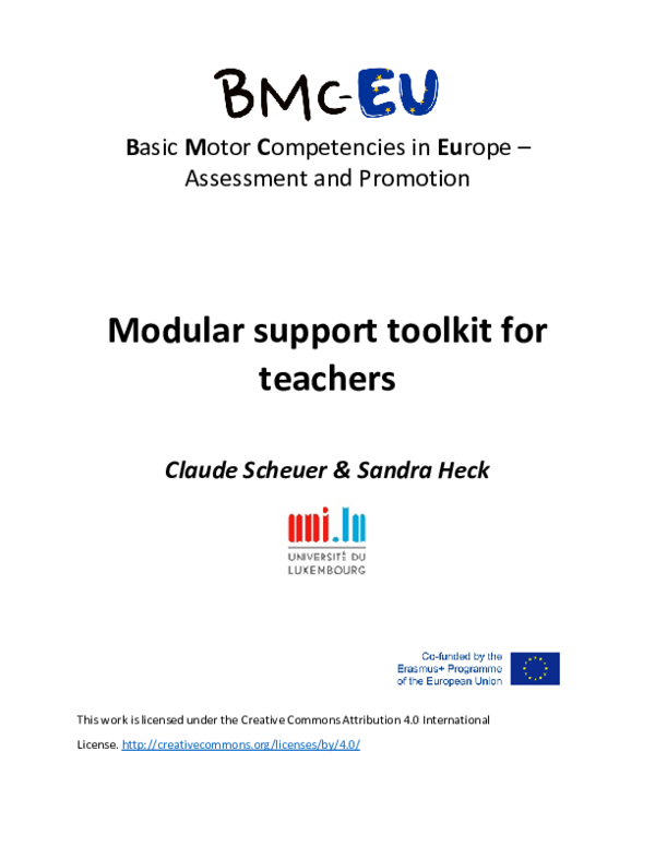 (PDF) Modular support toolkit for teachers