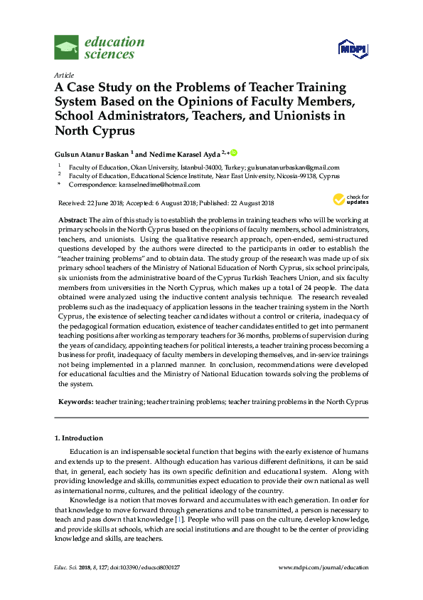 (PDF) A Case Study on the Problems of Teacher Training System Based on ...