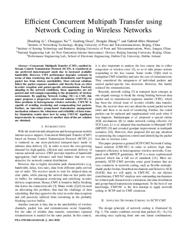 (PDF) Efficient concurrent multipath transfer using network coding in ...