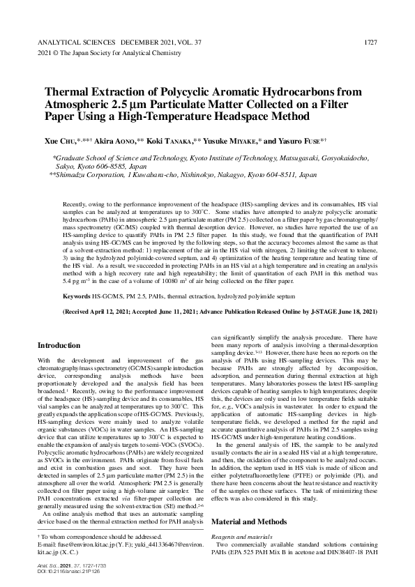 (PDF) Thermal extraction of polycyclic aromatic hydrocarbons from ...