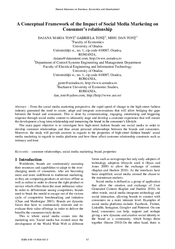 (PDF) A Conceptual Framework of the Impact of Social Media Marketing on ...
