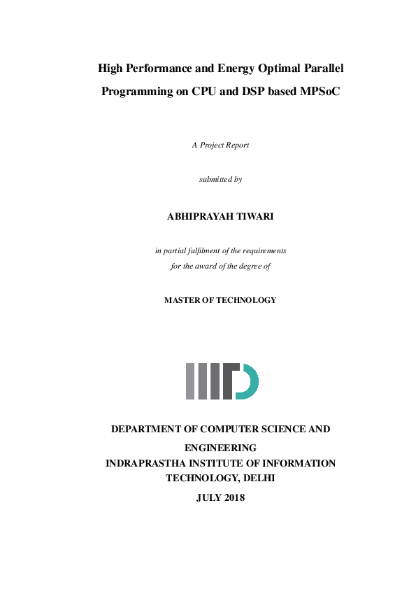 (PDF) High performance and energy optimal parallel programming on CPU ...