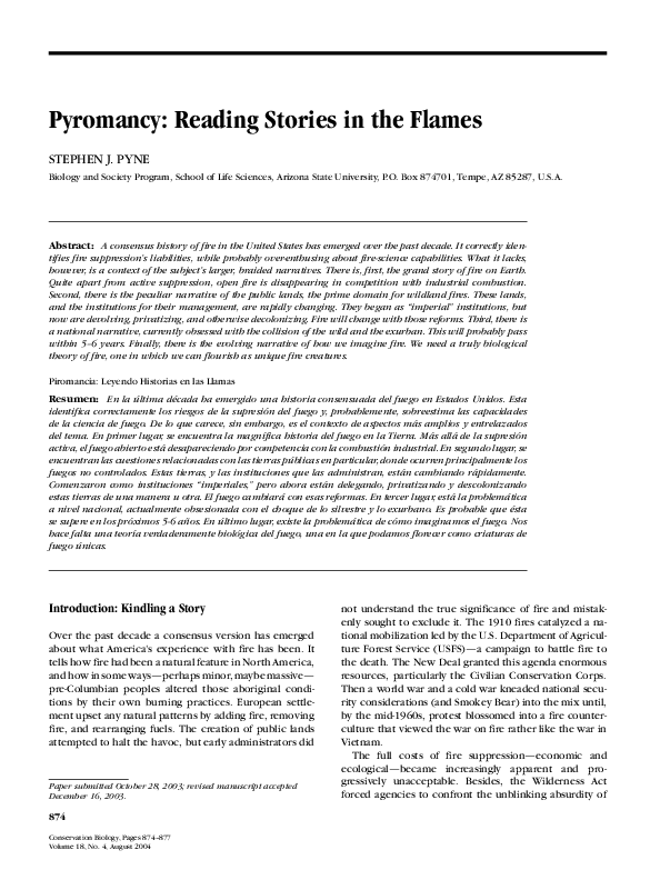 (PDF) Pyromancy: Reading Stories in the Flames