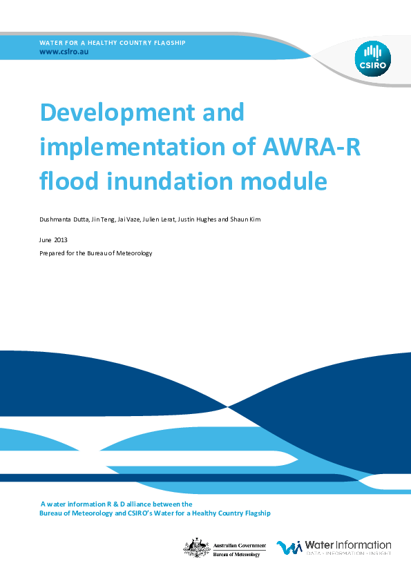 (PDF) Development and implementation of AWRA-R flood inundation module