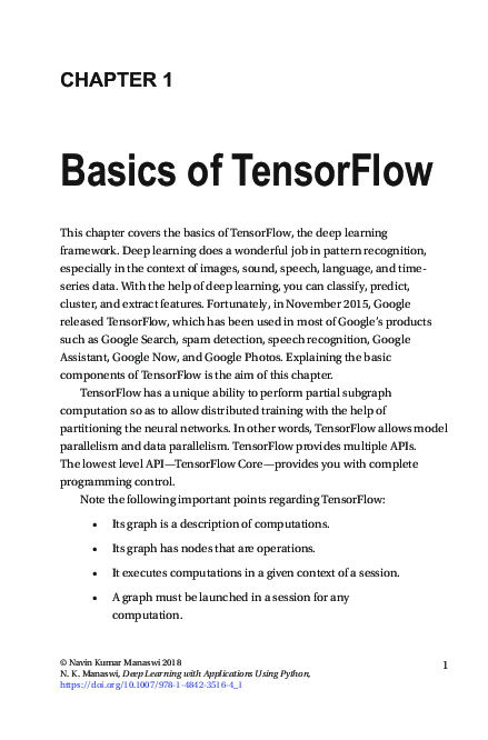 (PDF) Basics of TensorFlow