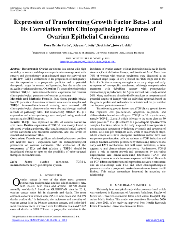 (PDF) Expression of Transforming Growth Factor Beta-1 and Its ...