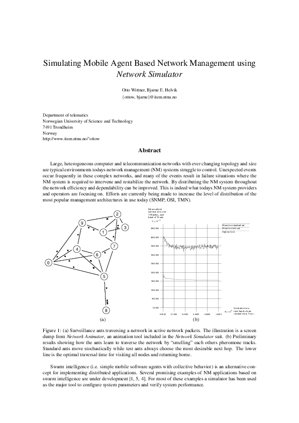 (PDF) Simulating Mobile Agent Based Network Management using Network ...