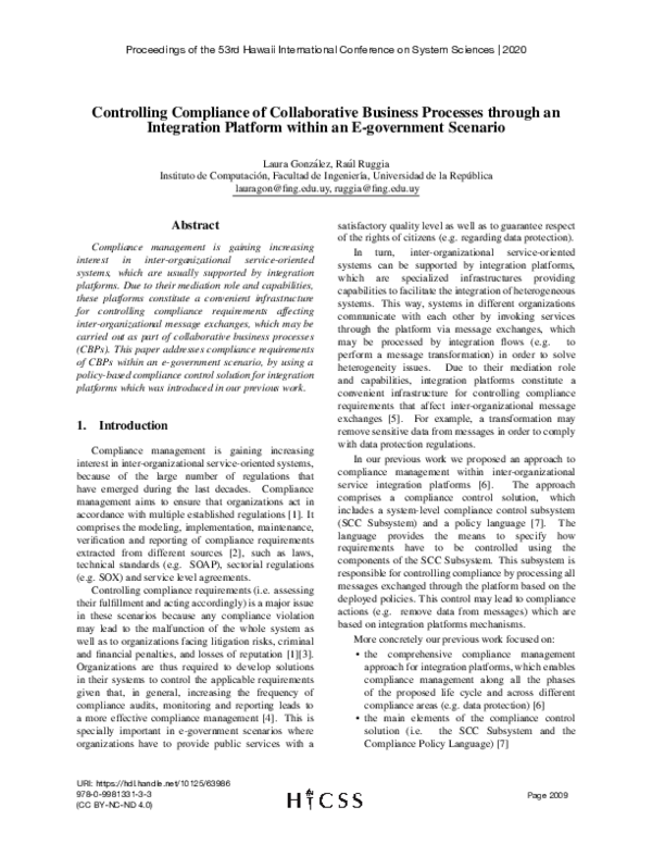 (PDF) Controlling Compliance of Collaborative Business Processes ...