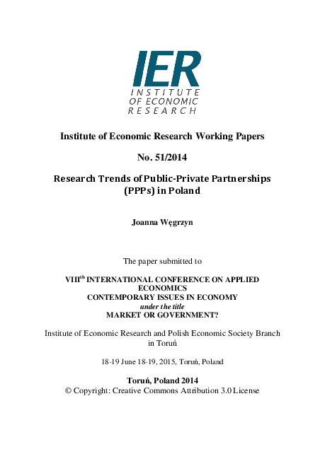 (PDF) Research Trends of Public-Private Partnerships (PPPs) in Poland