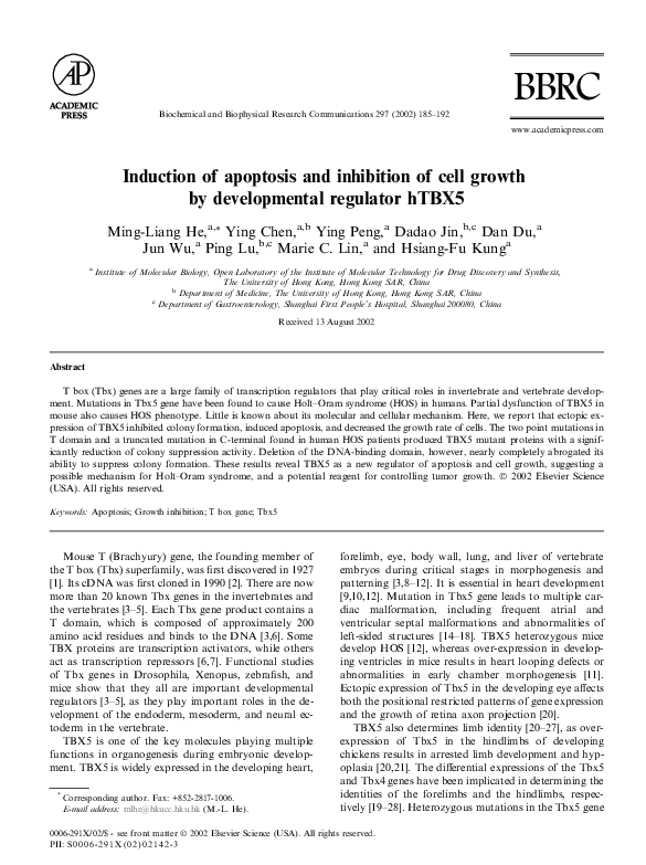 (PDF) Induction of apoptosis and inhibition of cell growth by ...