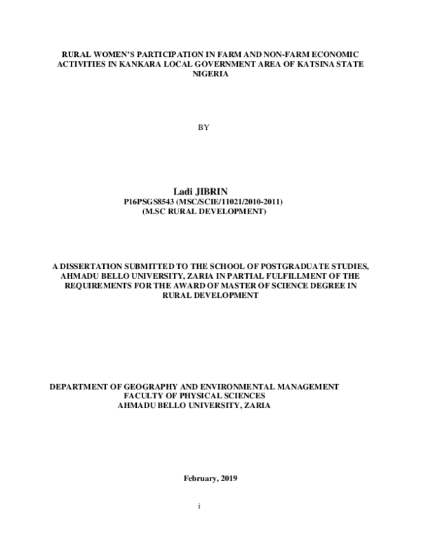(PDF) Rural Women’s Participation in Farm and Non-Farm Economic ...