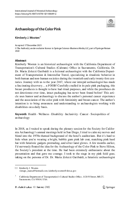 (PDF) Archaeology of the Color Pink