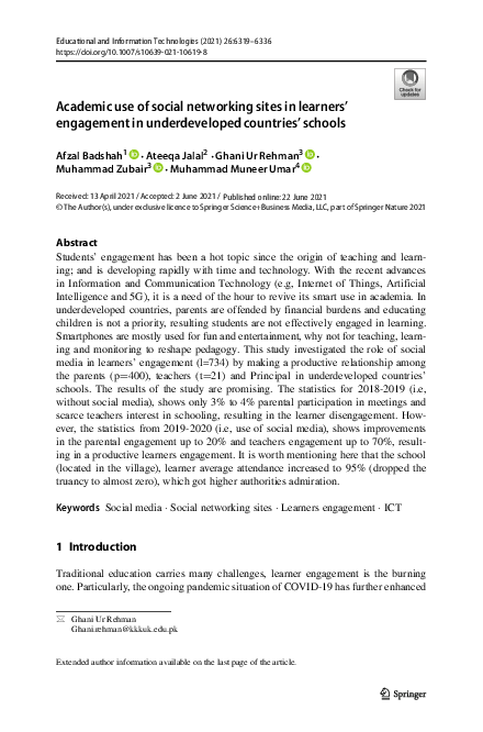 (PDF) Academic use of social networking sites in learners’ engagement ...