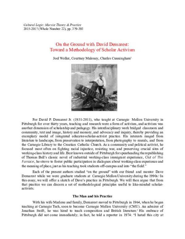 (PDF) On the Ground with David Demarest: Toward a Methodology of ...
