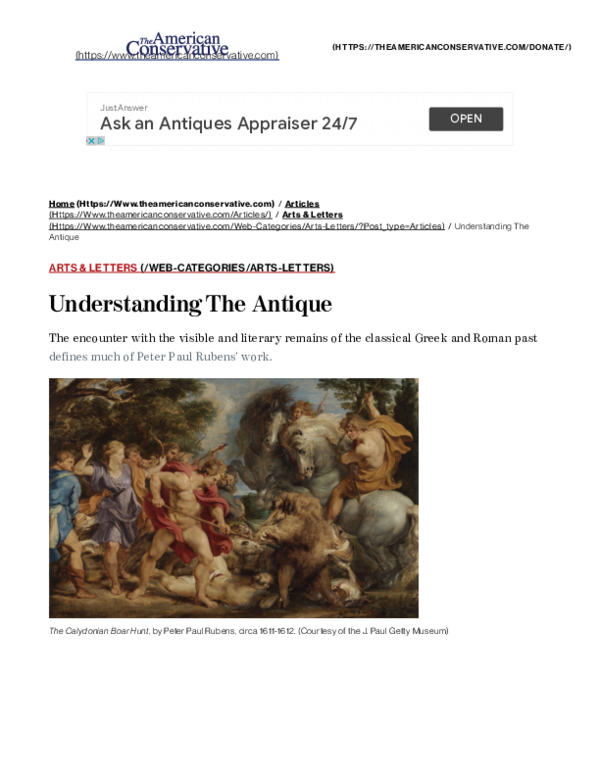 Understanding The Antique