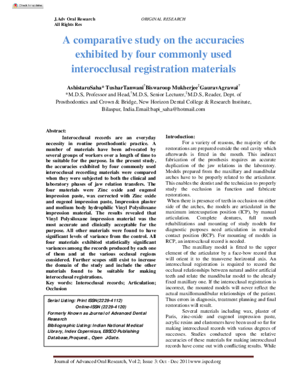(PDF) A comparative study on the accuracies exhibited by four commonly ...