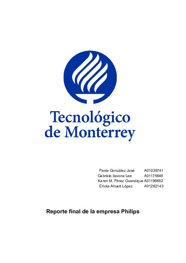  PDF Contabilidad Administrativa De Empresa Phillips En Monterrey Karen M Perez Guandique 