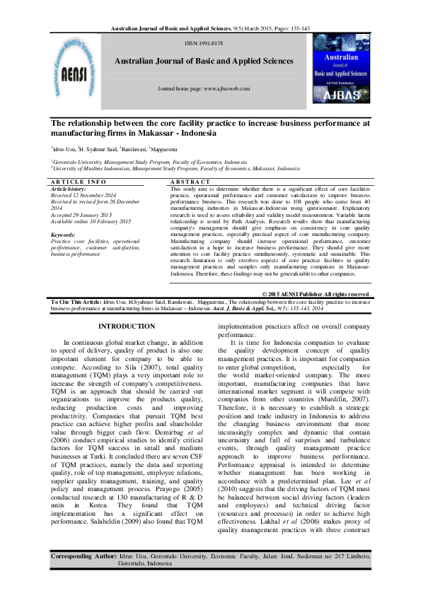 (PDF) Australian Journal of Basic and Applied Sciences