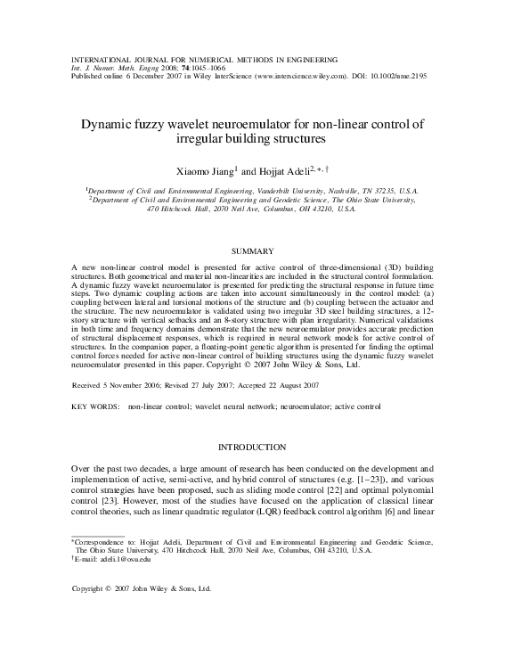 (PDF) Dynamic fuzzy wavelet neuroemulator for non-linear control of ...