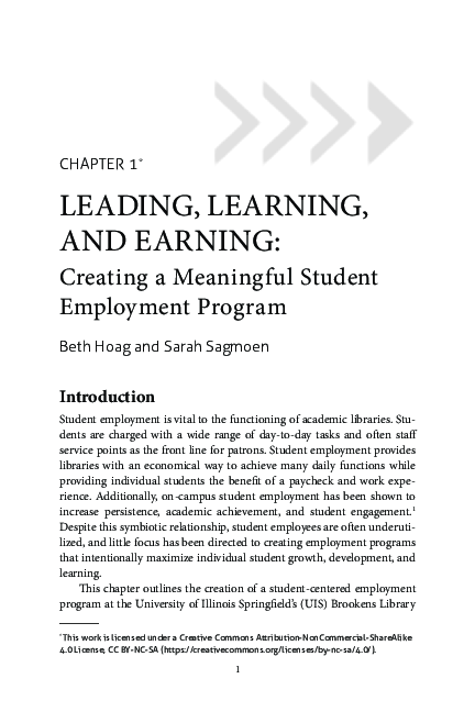 (PDF) Leading, Learning, and Earning: Creating a Meaningful Student ...