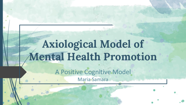 (PDF) Axiological Model of Mental Health Promotion A Positive Cognitive ...
