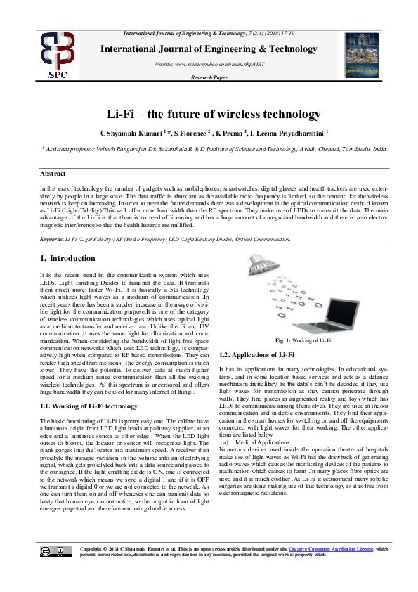(PDF) Li-Fi – the future of wireless technology