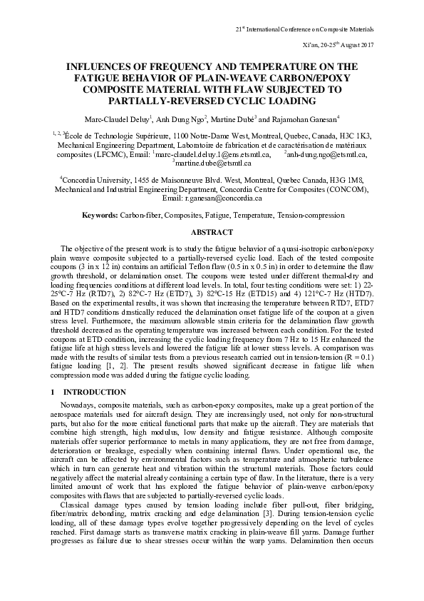 (PDF) Influences of frequency and temperature on the fatigue behavior ...
