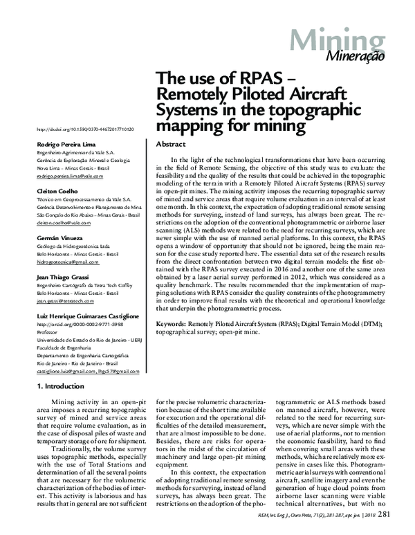 (PDF) The use of RPAS - Remotely Piloted Aircraft Systems in the ...