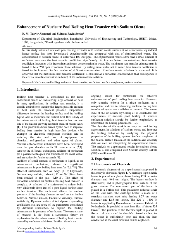 (PDF) Enhancement of nucleate pool boiling heat transfer coefficient by ...
