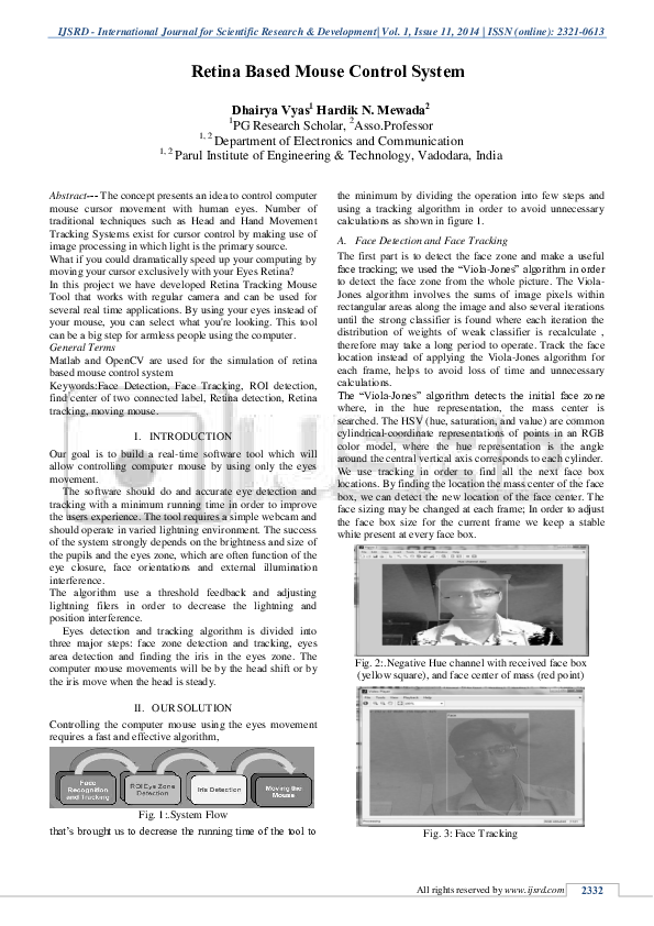 (PDF) Retina Based Mouse Control System