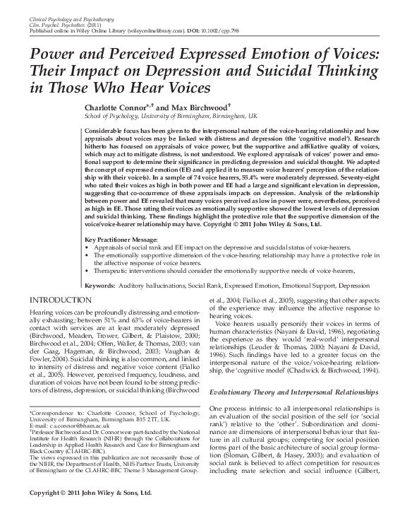 (PDF) Power and Perceived Expressed Emotion of Voices: Their Impact on ...