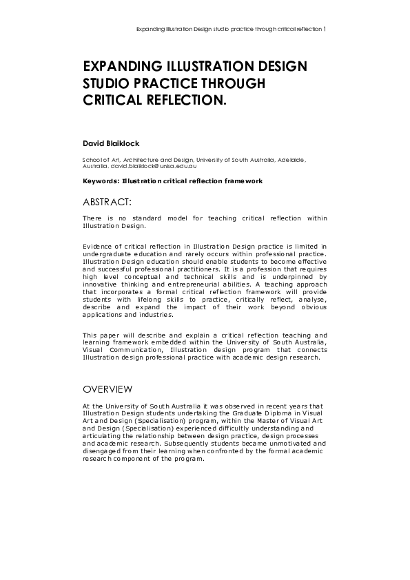 (PDF) Expanding Illustration Design Studio Practice Through Critical ...