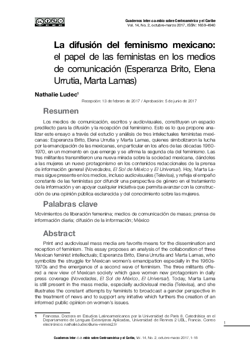  PDF La Difusi n Del Feminismo Mexicano El Papel De Las Feministas En 