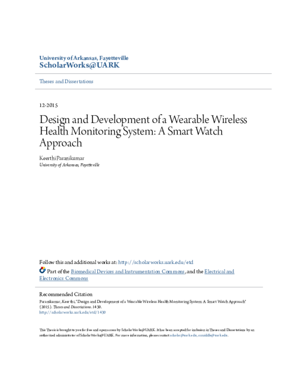 (PDF) Design and Development of a Wearable Wireless Health Monitoring ...