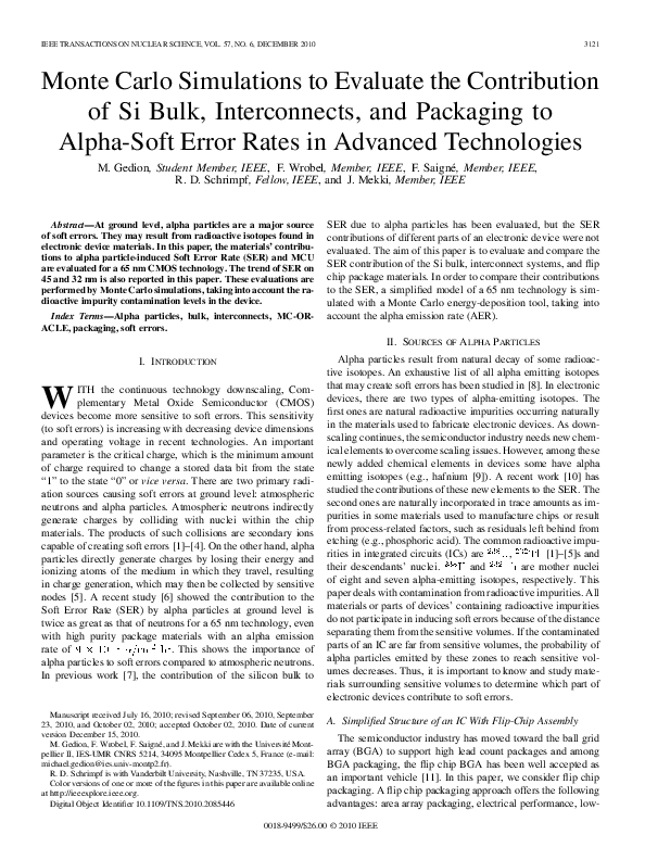 (PDF) Monte Carlo Simulations to Evaluate the Contribution of Si Bulk ...
