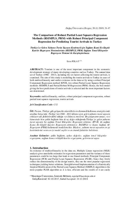 (PDF) The Comparison of Robust Partial Least Squares Regression Methods ...