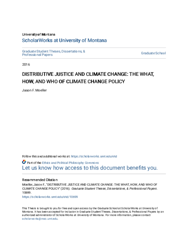 (PDF) Distributive Justice and Climate Change: The What, How, and Who ...