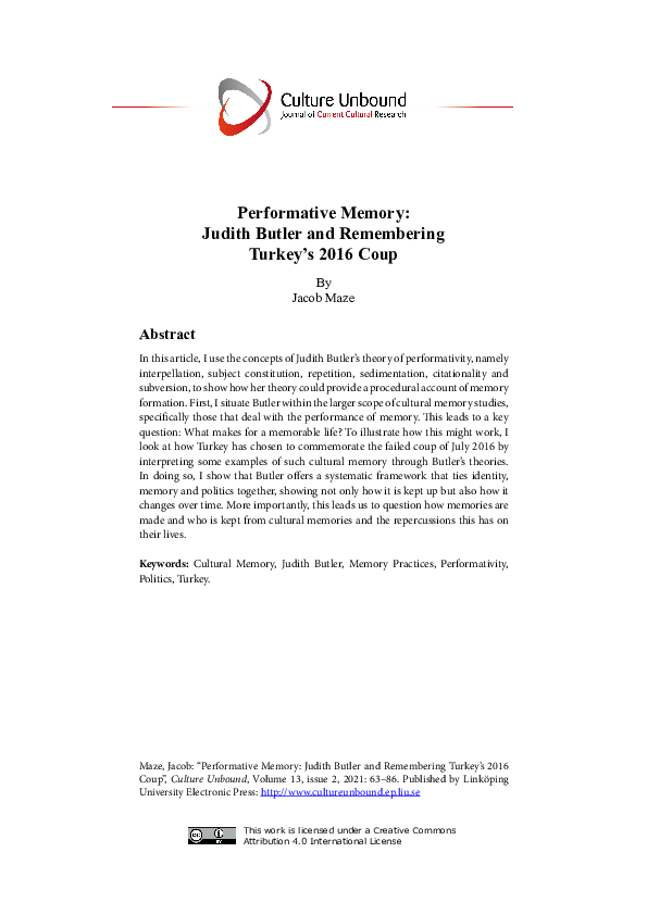 (PDF) Performative Memory