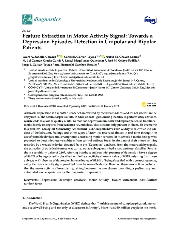(PDF) Feature Extraction in Motor Activity Signal: Towards a Depression ...
