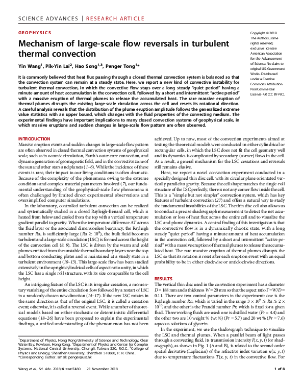 (PDF) Mechanism of large-scale flow reversals in turbulent thermal ...