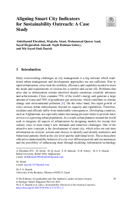 (PDF) Aligning Smart City Indicators for Sustainability Outreach: A ...
