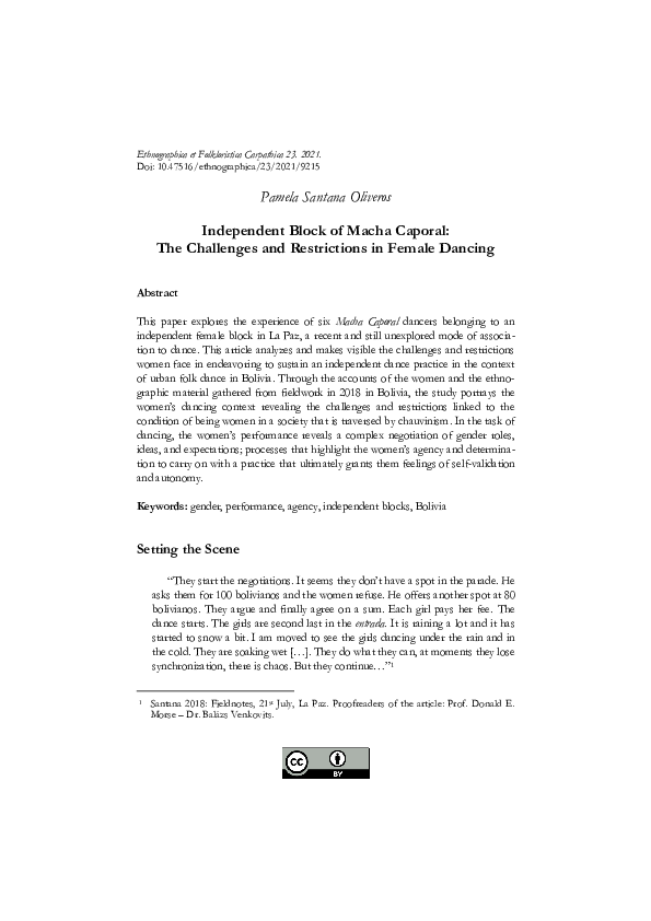 (PDF) Independent Block of Macha Caporal: The Challenges and ...