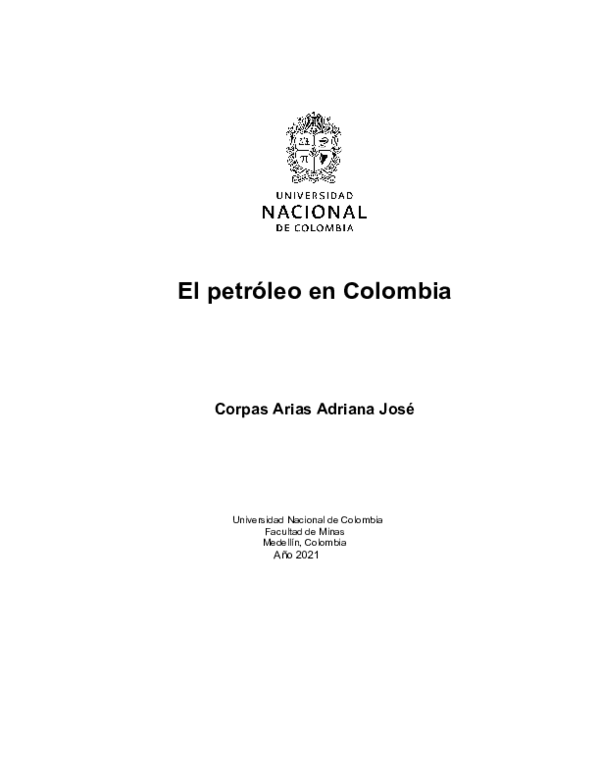 (DOC) Historia del petróleo en Colombia