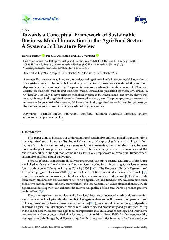 (PDF) Towards a Conceptual Framework of Sustainable Business Model ...