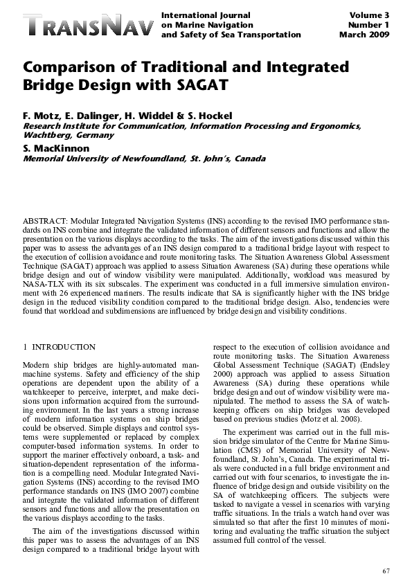 (PDF) Comparison of traditional and integrated bridge design with SAGAT