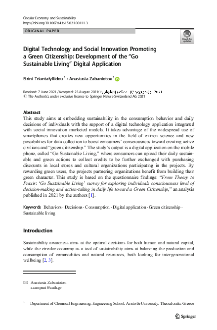 (PDF) Digital Technology and Social Innovation Promoting a Green ...