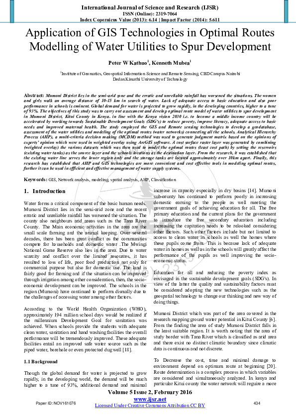 (PDF) Application of GIS Technologies in Optimal Routes Modelling of ...