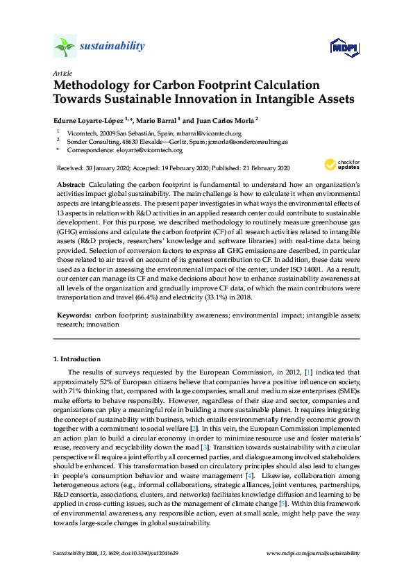 (PDF) Methodology for Carbon Footprint Calculation Towards Sustainable ...