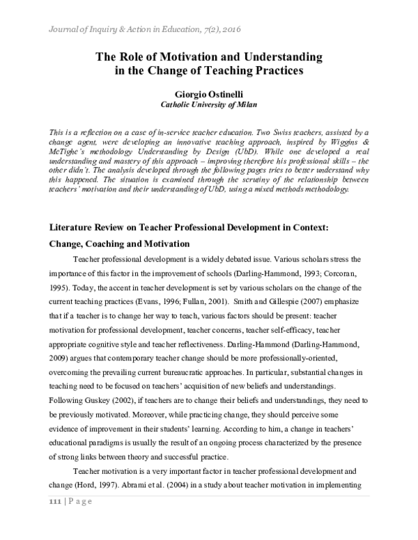 (PDF) The role of motivation and understanding in the change of ...