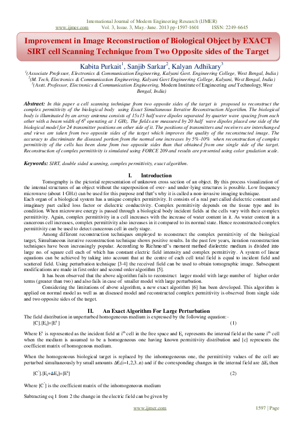(PDF) Improvement in Image Reconstruction of Biological Object by EXACT ...